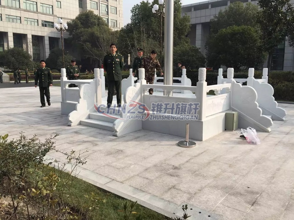 部隊(duì)旗桿及漢白玉旗臺制作